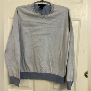 Calvin Klein Blue V-Neck Sweater Soft Knit